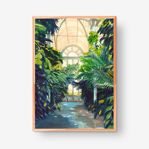 Kew Gardens, Glasshouse- orginal artwork 44x56cm