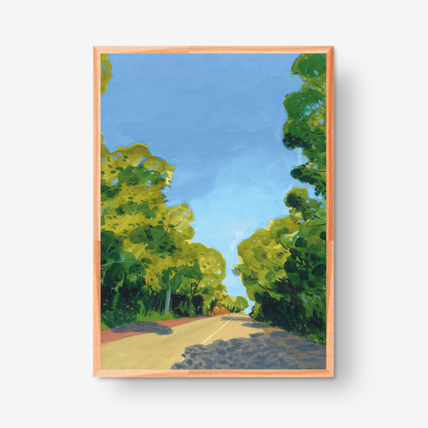 Tall Trees on the way, orginal artwork, 44x56cm