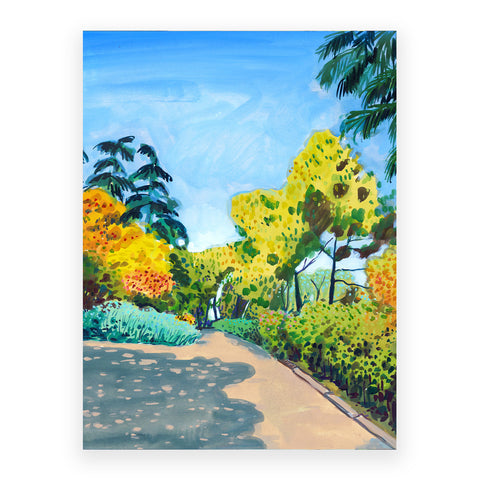 Mediterranean park, print 30x40cm