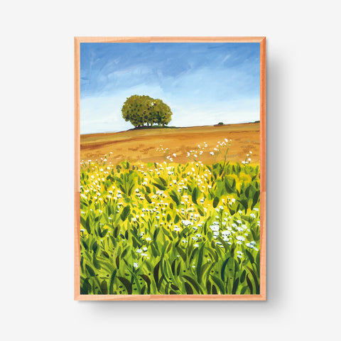 Sea of little flowers, orginal artwork, 44x56cm