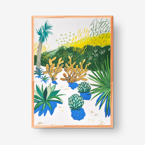 Sunlit Succulents, orginal artwork 50 x70cm