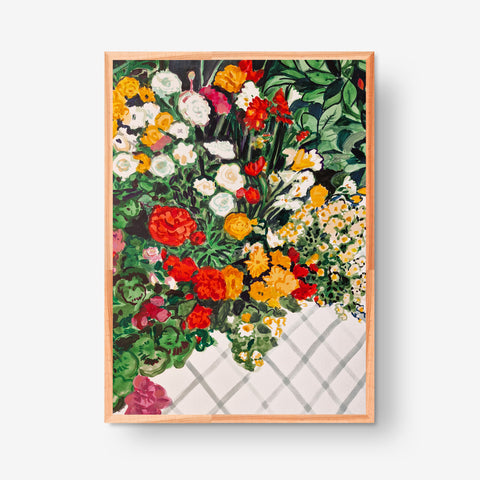 Flowers on the pavement,  orginal artwork, 35x45cm