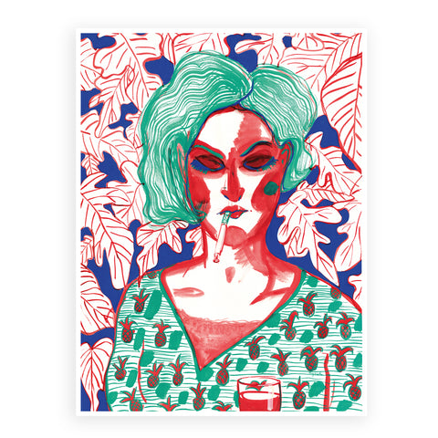 Marta Chojnacka print pattern portrait of feminist