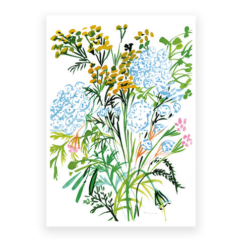 Summer Bunch with Tanacetum Vulgare, A4 Print