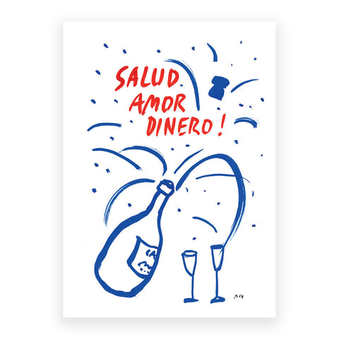 Salud, Amor, Dinero, Postcard