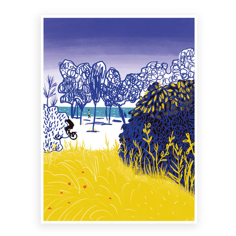 Marta Chojnacka print inspired by parks next to seaside in Barcelona