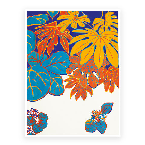Marta Chojnacka print inspired by plants in primary colours